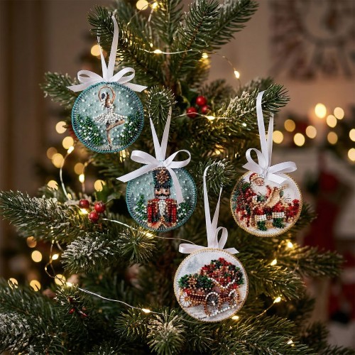 Decoration Sleigh of Santa (Winter tale), ABT-064  від Абрис Арт - купити з доставкою ✿ Найкраща ціна від виробника ✿ Оптом та в роздріб ✿ Придбати Kits for embroidery with beads on canvas - Christmas and New Year toys and decorations