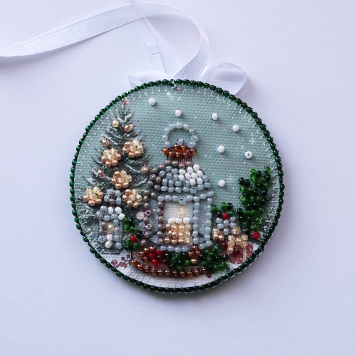 Decoration Fairy-tale Elf (Winter tale), ABT-068  від Абрис Арт - купити з доставкою ✿ Найкраща ціна від виробника ✿ Оптом та в роздріб ✿ Придбати Kits for embroidery with beads on canvas - Christmas and New Year toys and decorations