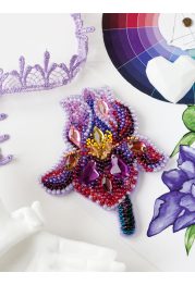 Christmas Ornament Bead Embroidery Kit "Amethyst iris"