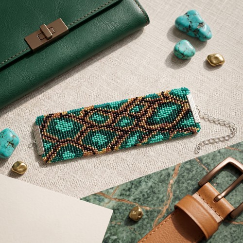 Main Bead Embroidery Kit Collar “Serpentarium” (Deco Scenes), ADB-013  від Абрис Арт - купити з доставкою ✿ Найкраща ціна від виробника ✿ Оптом та в роздріб ✿ Придбати Kits for creating bracelets with beads