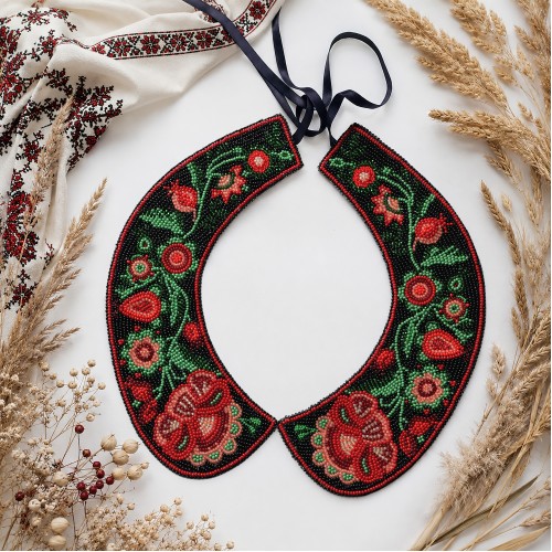 Main Bead Embroidery Kit Collar “Ethno Code” (Ethnic themes), ADC-005  від Абрис Арт - купити з доставкою ✿ Найкраща ціна від виробника ✿ Оптом та в роздріб ✿ Придбати Collar sets