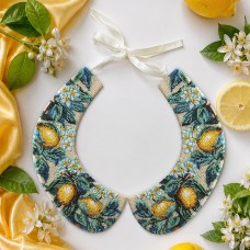 Main Bead Embroidery Kit Collar “Citrus Tenderness” (Flowers)