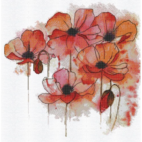 Cross-stitch kits Watercolor fantasy (Flowers)