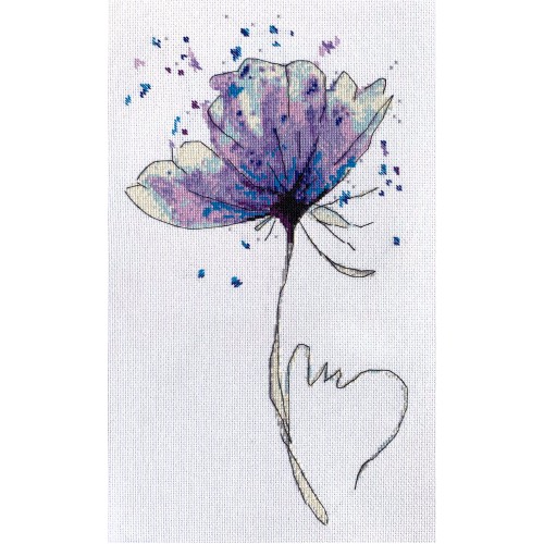 Cross-stitch kits Azure color (Flowers)
