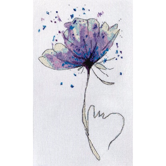 Cross-stitch kits Azure color (Flowers)