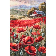 Cross-stitch kits Poppies at sunset (Landscape)