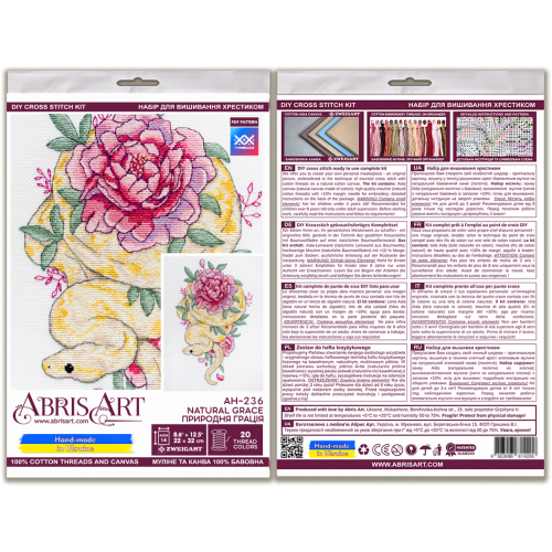 Cross-stitch kits Natural grace (Deco Scenes), AH-236  від Абрис Арт - купити з доставкою ✿ Найкраща ціна від виробника ✿ Оптом та в роздріб ✿ Придбати Big kits for cross stitch embroidery