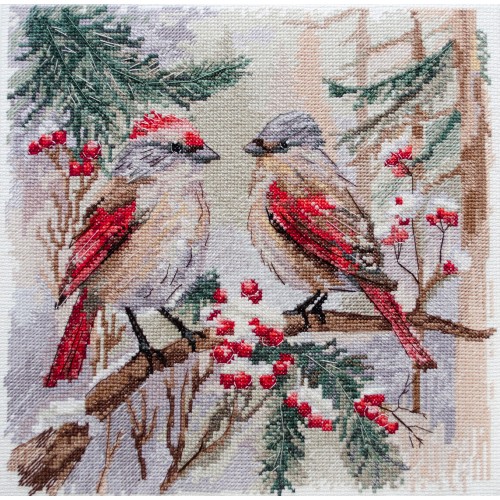 Cross-stitch kits Chittering about winter (Deco Scenes)