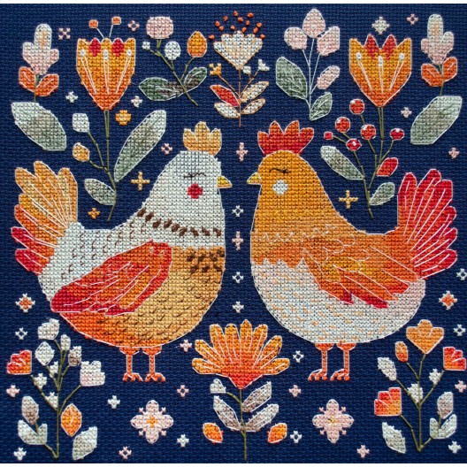 Cross-stitch kits Best hen friends (Deco Scenes), AH-247  від Абрис Арт - купити з доставкою ✿ Найкраща ціна від виробника ✿ Оптом та в роздріб ✿ Придбати Big kits for cross stitch embroidery