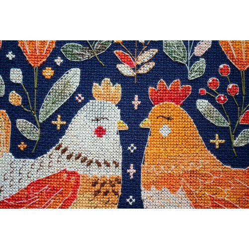 Cross-stitch kits Best hen friends (Deco Scenes), AH-247  від Абрис Арт - купити з доставкою ✿ Найкраща ціна від виробника ✿ Оптом та в роздріб ✿ Придбати Big kits for cross stitch embroidery