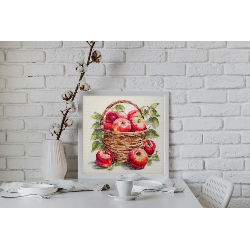 Cross-stitch kits Bulk apples (Deco Scenes), AH-250  від Абрис Арт - купити з доставкою ✿ Найкраща ціна від виробника ✿ Оптом та в роздріб ✿ Придбати Big kits for cross stitch embroidery