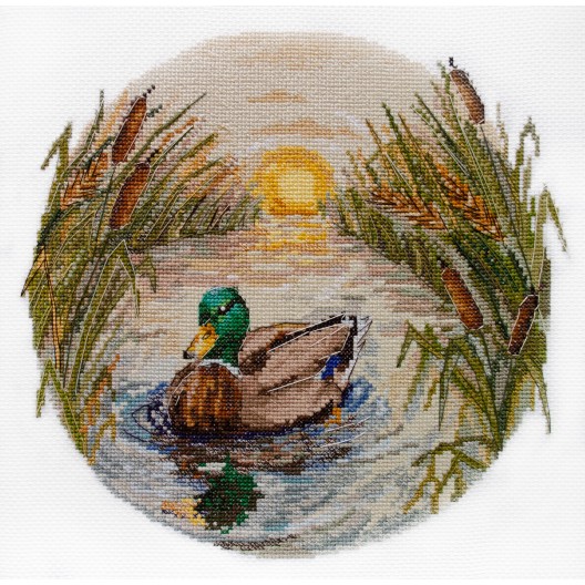 Cross-stitch kits Evening swim (Deco Scenes), AH-259  від Абрис Арт - купити з доставкою ✿ Найкраща ціна від виробника ✿ Оптом та в роздріб ✿ Придбати Big kits for cross stitch embroidery