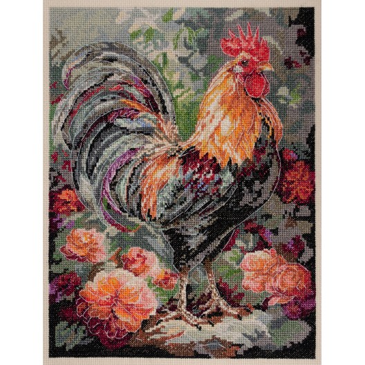 Cross-stitch kits The Rooster in the Yard (Deco Scenes), AH-268  від Абрис Арт - купити з доставкою ✿ Найкраща ціна від виробника ✿ Оптом та в роздріб ✿ Придбати Big kits for cross stitch embroidery