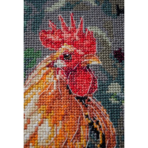 Cross-stitch kits The Rooster in the Yard (Deco Scenes), AH-268  від Абрис Арт - купити з доставкою ✿ Найкраща ціна від виробника ✿ Оптом та в роздріб ✿ Придбати Big kits for cross stitch embroidery