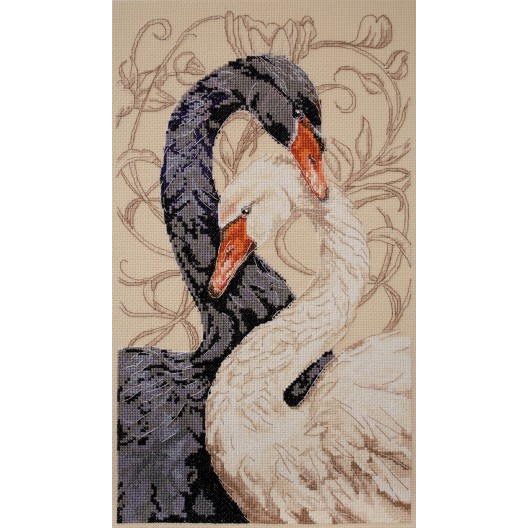 Cross-stitch kits Swans of love (Deco Scenes), AH-269  від Абрис Арт - купити з доставкою ✿ Найкраща ціна від виробника ✿ Оптом та в роздріб ✿ Придбати Big kits for cross stitch embroidery