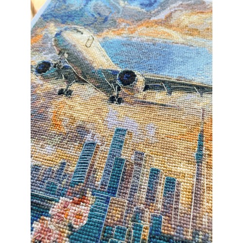 Cross-stitch kits Above the sky (Landscapes), AH-308  від Абрис Арт - купити з доставкою ✿ Найкраща ціна від виробника ✿ Оптом та в роздріб ✿ Придбати Big kits for cross stitch embroidery