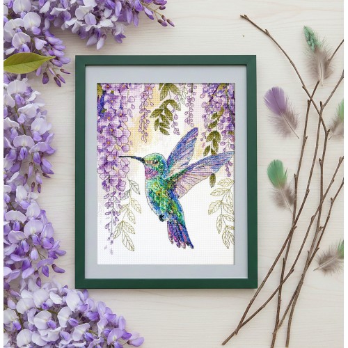 Cross-stitch kits The flight of the hummingbird (Animals and birds), AH-310  від Абрис Арт - купити з доставкою ✿ Найкраща ціна від виробника ✿ Оптом та в роздріб ✿ Придбати Big kits for cross stitch embroidery