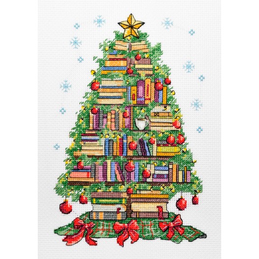 Cross-stitch kits Reader's Christmas tree (Winter tale), AH-315  від Абрис Арт - купити з доставкою ✿ Найкраща ціна від виробника ✿ Оптом та в роздріб ✿ Придбати Big kits for cross stitch embroidery