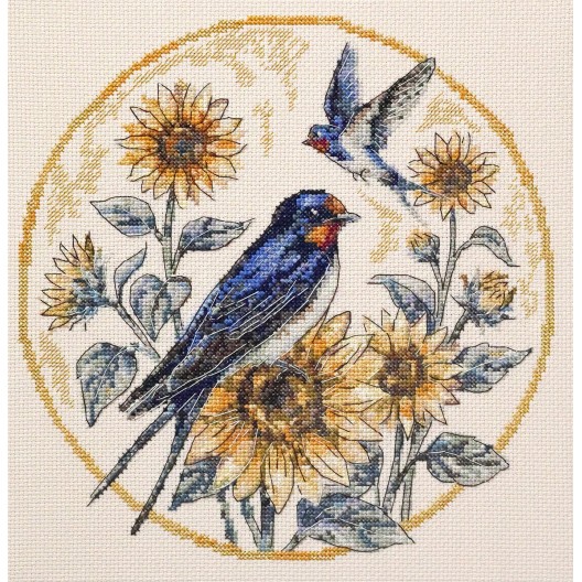 Cross-stitch kits The melody of swallows (Animals and birds), AH-317  від Абрис Арт - купити з доставкою ✿ Найкраща ціна від виробника ✿ Оптом та в роздріб ✿ Придбати Big kits for cross stitch embroidery