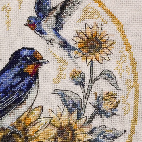 Cross-stitch kits The melody of swallows (Animals and birds), AH-317  від Абрис Арт - купити з доставкою ✿ Найкраща ціна від виробника ✿ Оптом та в роздріб ✿ Придбати Big kits for cross stitch embroidery