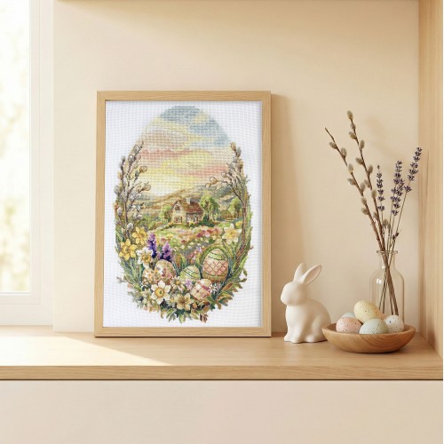 Cross-stitch kits The Easter Miracle (Easter Scenes), AH-322  від Абрис Арт - купити з доставкою ✿ Найкраща ціна від виробника ✿ Оптом та в роздріб ✿ Придбати Big kits for cross stitch embroidery