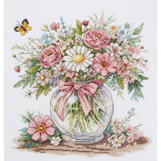 Cross-stitch kits Floral mood (Still life), AH-325  від Абрис Арт - купити з доставкою ✿ Найкраща ціна від виробника ✿ Оптом та в роздріб ✿ Придбати Big kits for cross stitch embroidery
