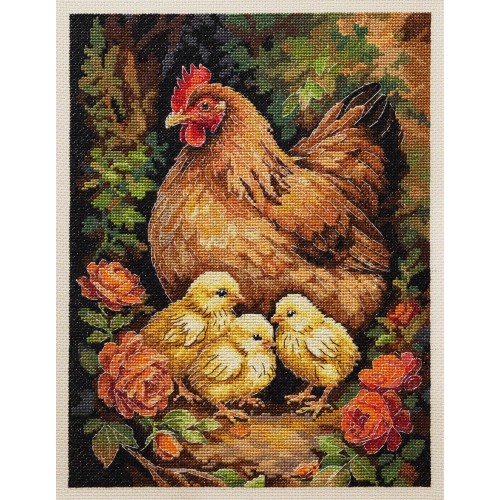 Cross-stitch kits Hen in the Yard (Animals and birds), AH-326  від Абрис Арт - купити з доставкою ✿ Найкраща ціна від виробника ✿ Оптом та в роздріб ✿ Придбати Big kits for cross stitch embroidery