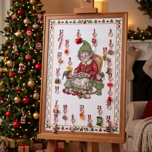Cross-stitch kits A treat for the elves (Winter tale), AH-332  від Абрис Арт - купити з доставкою ✿ Найкраща ціна від виробника ✿ Оптом та в роздріб ✿ Придбати Big kits for cross stitch embroidery