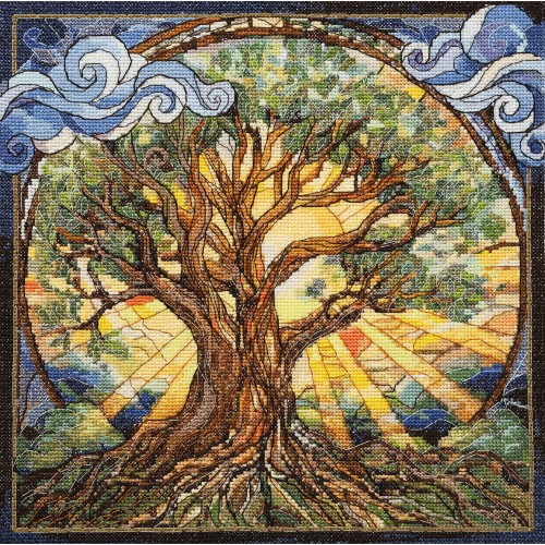 Cross-stitch kits Eternal tree (Deco Scenes), AH-333  від Абрис Арт - купити з доставкою ✿ Найкраща ціна від виробника ✿ Оптом та в роздріб ✿ Придбати Big kits for cross stitch embroidery