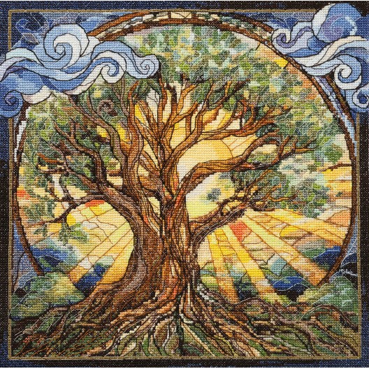 Cross-stitch kits Eternal tree (Deco Scenes), AH-333  від Абрис Арт - купити з доставкою ✿ Найкраща ціна від виробника ✿ Оптом та в роздріб ✿ Придбати Big kits for cross stitch embroidery