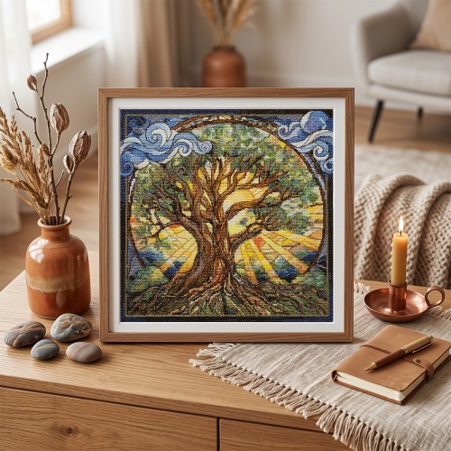 Cross-stitch kits Eternal tree (Deco Scenes), AH-333  від Абрис Арт - купити з доставкою ✿ Найкраща ціна від виробника ✿ Оптом та в роздріб ✿ Придбати Big kits for cross stitch embroidery