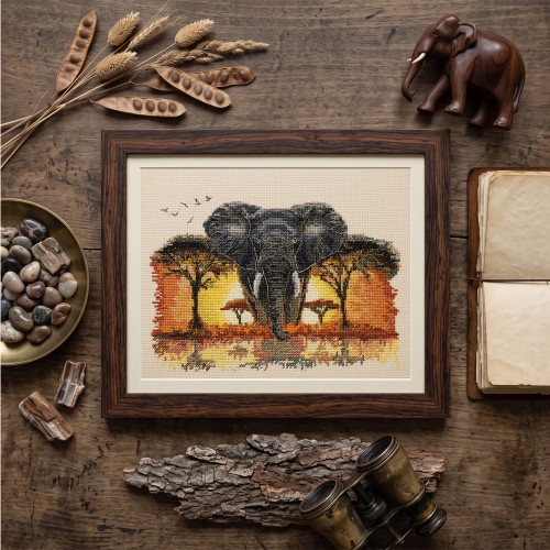 Cross-stitch kits Master of the Savannah (Animals and birds), AH-340  від Абрис Арт - купити з доставкою ✿ Найкраща ціна від виробника ✿ Оптом та в роздріб ✿ Придбати Big kits for cross stitch embroidery