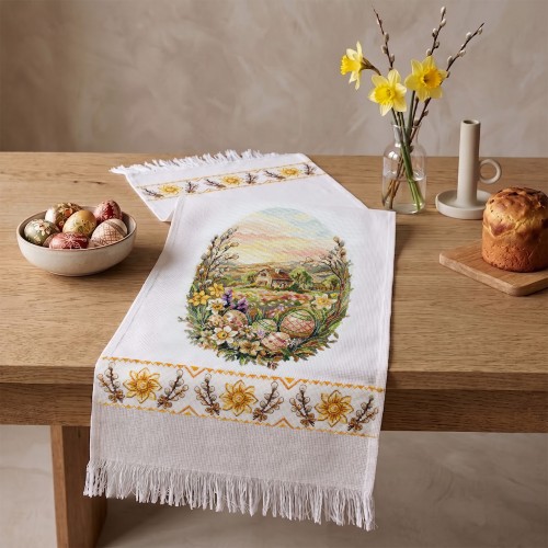 Cross-stitch kits Rushnyk «Blooming Easter Egg» (Easter Scenes)