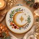 Satin Stitch Embroidery Kit "Golden moon"