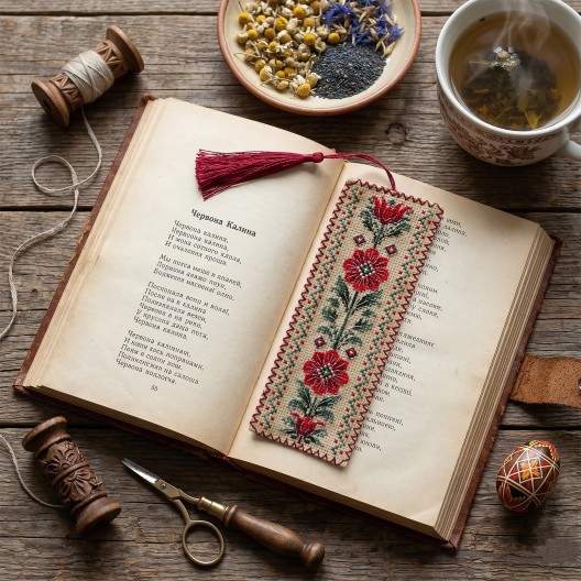 Cross-stitch kits Bookmark "Floral talisman" (Ethnic themes)