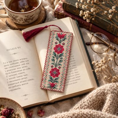 Cross Stitch Kit "Bookmark "Floral talisman""
