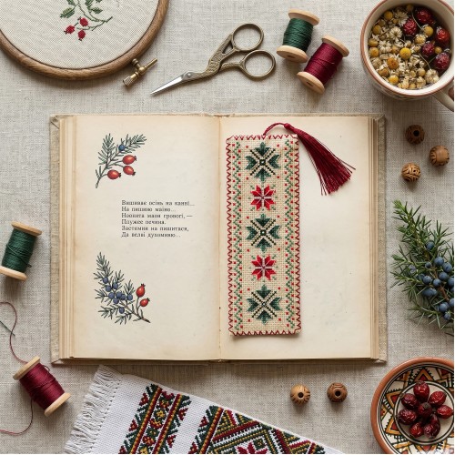 Cross-stitch kits Bookmark "Floral talisman" (Ethnic themes)