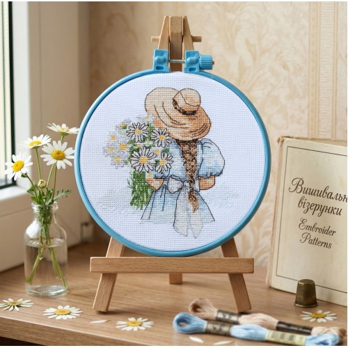 Cross-stitch kits Daisies for her (Romantic Stories), AHM-099  від Абрис Арт - купити з доставкою ✿ Найкраща ціна від виробника ✿ Оптом та в роздріб ✿ Придбати Kits-miniature for cross stitch