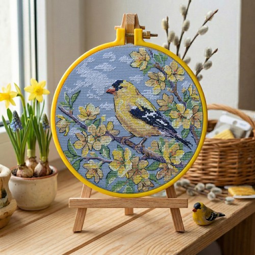 Cross-stitch kits Sunny guest (Animals and birds), AHM-100  від Абрис Арт - купити з доставкою ✿ Найкраща ціна від виробника ✿ Оптом та в роздріб ✿ Придбати Kits-miniature for cross stitch