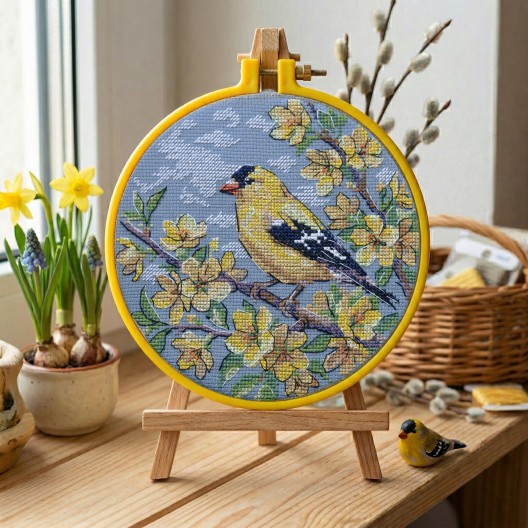 Cross-stitch kits Sunny guest (Animals and birds), AHM-100  від Абрис Арт - купити з доставкою ✿ Найкраща ціна від виробника ✿ Оптом та в роздріб ✿ Придбати Kits-miniature for cross stitch