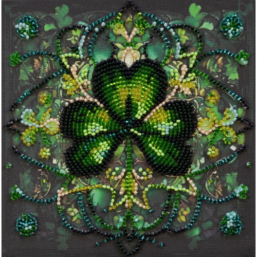 Main Bead Embroidery Kit Lucky kaleidoscope, AM-251  від Абрис Арт - купити з доставкою ✿ Найкраща ціна від виробника ✿ Оптом та в роздріб ✿ Придбати Sets-mini-for embroidery with beads on canvas