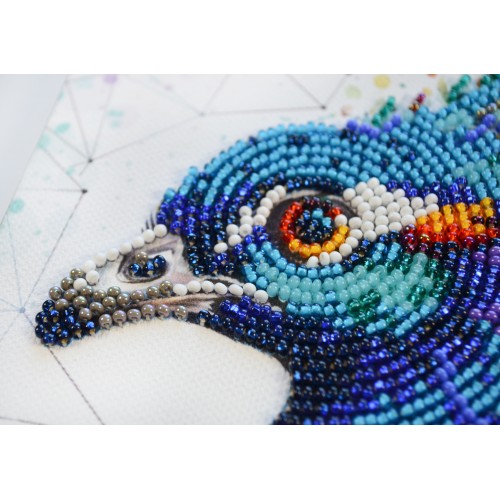 Main Bead Embroidery Kit Respectable peacock, AM-253  від Абрис Арт - купити з доставкою ✿ Найкраща ціна від виробника ✿ Оптом та в роздріб ✿ Придбати Sets-mini-for embroidery with beads on canvas