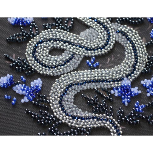 Mini Bead embroidery kit Silver serpentine (Deco Scenes)