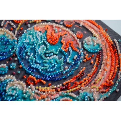 Mini Bead embroidery kit Cosmic energy, AM-256  від Абрис Арт - купити з доставкою ✿ Найкраща ціна від виробника ✿ Оптом та в роздріб ✿ Придбати Sets-mini-for embroidery with beads on canvas