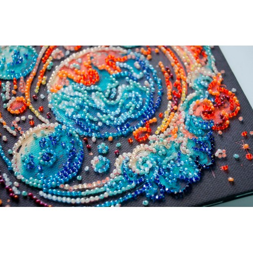 Mini Bead embroidery kit Cosmic energy, AM-256  від Абрис Арт - купити з доставкою ✿ Найкраща ціна від виробника ✿ Оптом та в роздріб ✿ Придбати Sets-mini-for embroidery with beads on canvas