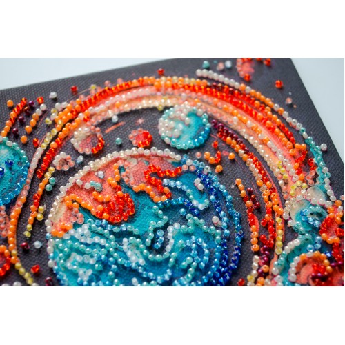 Mini Bead embroidery kit Cosmic energy, AM-256  від Абрис Арт - купити з доставкою ✿ Найкраща ціна від виробника ✿ Оптом та в роздріб ✿ Придбати Sets-mini-for embroidery with beads on canvas