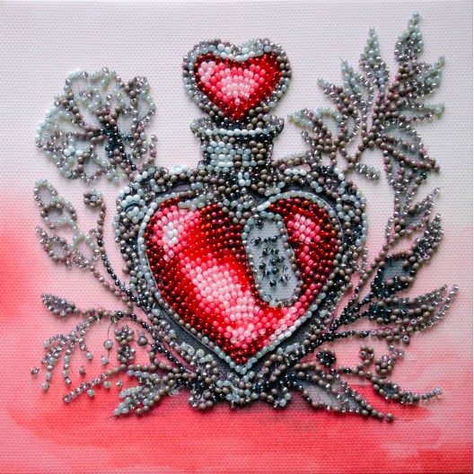 Mini Bead embroidery kit Love potion, AM-259  від Абрис Арт - купити з доставкою ✿ Найкраща ціна від виробника ✿ Оптом та в роздріб ✿ Придбати Sets-mini-for embroidery with beads on canvas