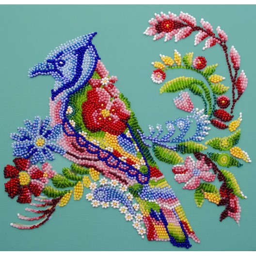 Main Bead Embroidery Kit Spring bird (Deco Scenes)
