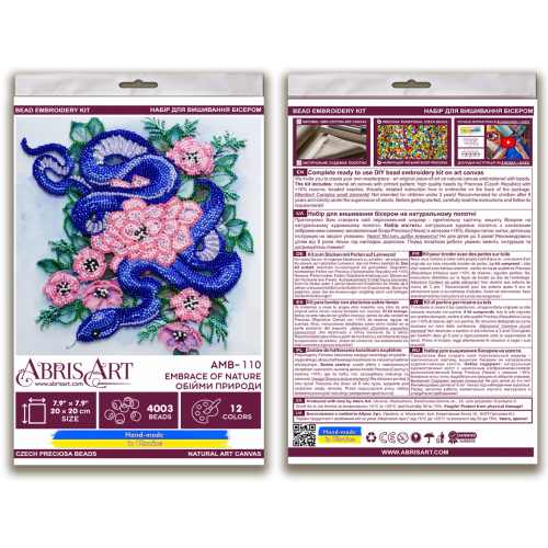 Mid-sized bead embroidery kit Embrace of nature (Deco Scenes)