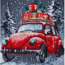 Mid-sized bead embroidery kit Holiday Delivery (Winter tale)
